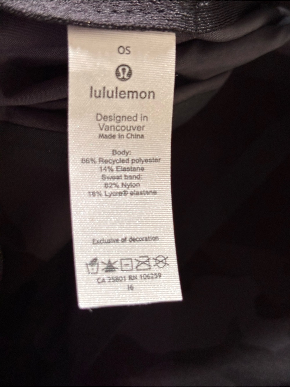 Lululemon Black Camo Athletic Baseball Cap - Picture 7 of 7